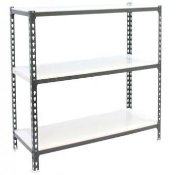 Estantería SIMONCLICK MINI 3/500 1000 ANTRACITA/BLANCO, Estantería metálica con 3 baldas ajustables, capacidad de carga de 180 kg de punto de flexión, dimensiones