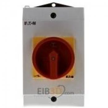 Eaton P1-25/I2/SVB Safety Switch 3-p 13kW, Limit Switch 25 A 690 V, Main Switch with Yellow and Red Case/Button Colour