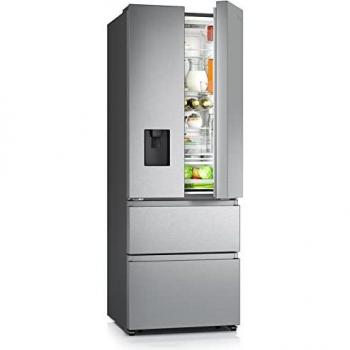 Hisense RF632N4WIE Frigorífico Premium Inverter, French Door, Con dispensador, No Frost, 2 Metros,Cajón, 337Litros, Sistema de flujo de aire, Acabado Inox