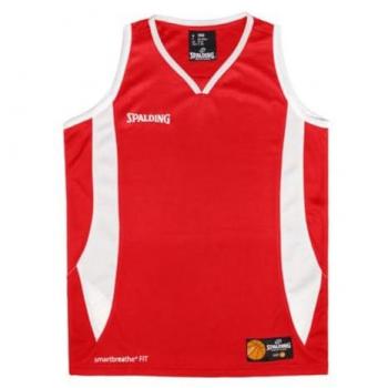 Camiseta de Baloncesto para Hombre Spalding 40221001-RD/WH - Alta Calidad, Sin Mangas, Color Rojo y Blanco, Talla XXL