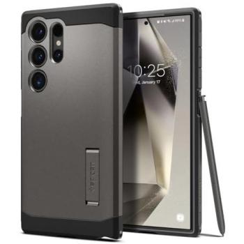 Funda Spigen Tough Armor para Samsung Galaxy S24 Ultra - Gris Metalizado