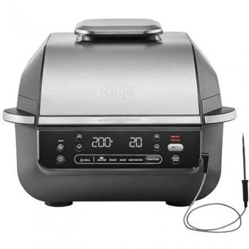 Ninja 5 en 1 Grill y Freidora de Aire EG351EU, 1760 W, Cocina sin Humo, Capacidad de 5.7 L, Termómetro Digital incluido