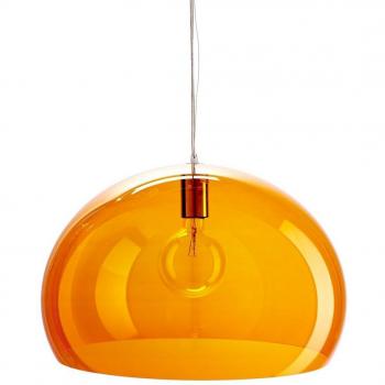 Lámpara de suspensión LED Kartell Small FL/Y, color naranja, diseño moderno y eficiente A++