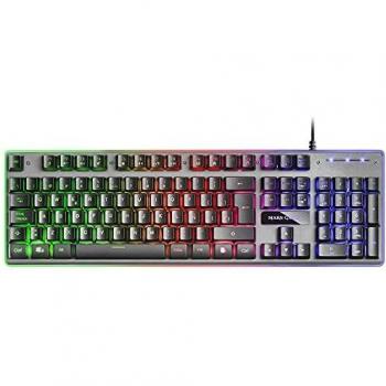 Mars Gaming MK220ES, Teclado Gaming H-Mech, FRGB Rainbow y Halo, Antighosting, Idioma Español