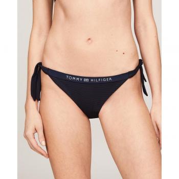 Braga bikini lisa con lazo Tommy Hilfiger en azul oscuro para mujer