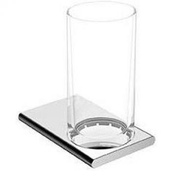 Soporte para vaso Edition 400 con cristal auténtico, cromado