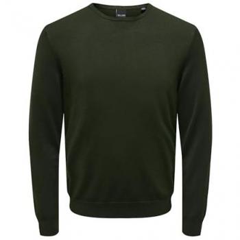 Only & Sons Jersey Cuello Redondo Wyler Life Regular Fit 14, Jersey de hombre con cuello caja, Onswyler Life LS Crew Knit Noos Jersey de Punto, Rosin, XS para Hombre