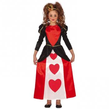 Disfraz de Reina Corazones para niña