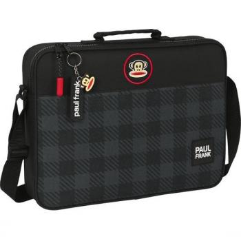Cartera Escolar Paul Frank 'Campers' Negro 38x28x6 cm Safta
