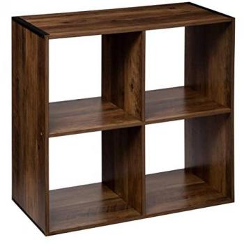 Estantería Mix 4 Compartimentos de Madera Industrial Marrón 67,5x32x67,7cm