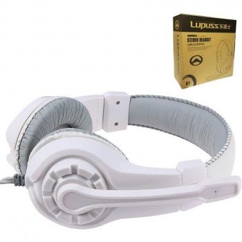 Auriculares Gaming Lupuss G1 con Cable y Micrófono, Ajustables, Estéreo de Graves Bajos para PC