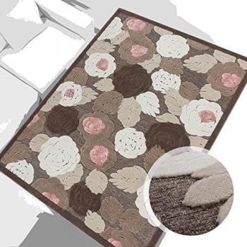 Alfombra Modern Desinger 3d brillo mano tallado fibra acrílico purpurina Pralines patrón, polipropileno, Blumen Grau Schwarz Creme, 80 cm_x_300 cm