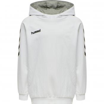 Sudadera con capucha Hummel infantil de algodón blanca - Talla 116