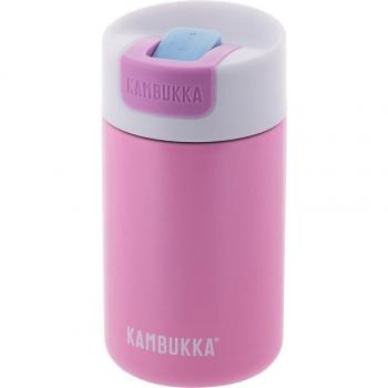 Kambukka Olympus 300ml Pink Kiss Stainless Steel Insulated Mug with Spill-Proof and Leak-Proof Design
