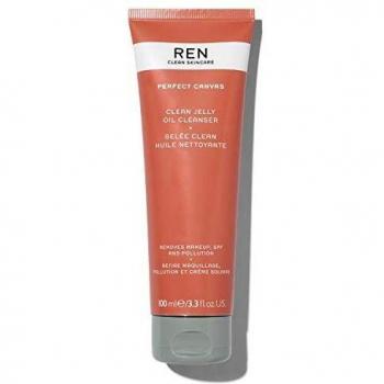 REN Clean Skincare - Perfect Canvas Clean Jelly Oil Cleanser - Tri-Phase Facial Cleanser Transforms from Cleansing Jelly to Facial Oil to Cleansing Milk - Natural Vegan Face Cleanser, 100 ml