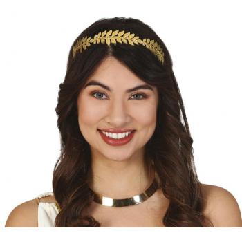 Diadema Romana Dorada Metálica