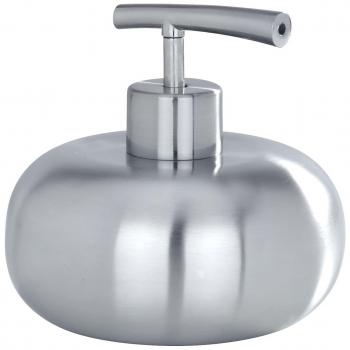 Wenko Nova Dosificador Jabón 0.495 L, Acero Inoxidable, Plata, 11.5x11.5x10.9 cm