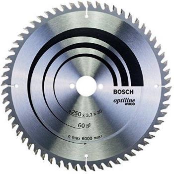 Bosch 2 608 640 665 - Hoja de sierra circular Optiline Wood - 250 x 30 x 3,2 mm, 60
