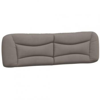Cabecero de cama acolchado tela gris taupé 180 cm