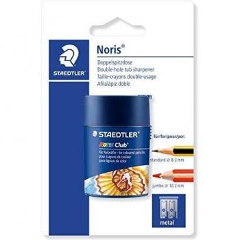 Staedtler 512002BKD - Sacapuntas Doble con Contenedor, Gris
