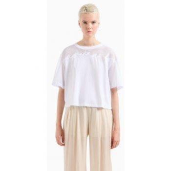 Camiseta de manga larga Armani Exchange para mujer en color blanco