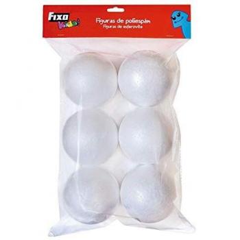 Fixo Kids Bolas Porexpan 8Cm 6 Unid