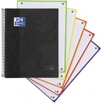 Cuaderno Oxford Europeanbook5 A4 Cuadriculado 5x5 Tapa Extradura 120 Hojas Color Negro