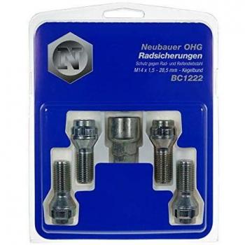 Tornillos antirrobo MCGARD BC1222, M14x1.5, Cono, Longitud 28.5 mm, Ancho de llave 17 mm/19 mm