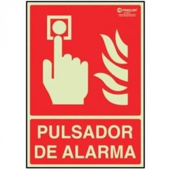 Señal de Alarma Luminoso con Pulsador de Plástico 297x210 mm