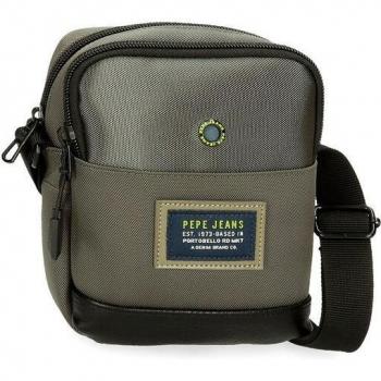 Bandolera Pepe Jeans Leighton caqui para hombre, ideal para llevar tus objetos con estilo