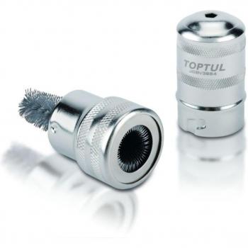 Pértiga de batería y cepillo de limpieza TOPTUL JDBV3984 - Pértiga para limpieza de bornes de batería, incluye cepillo alambre, diseño ergonómico, materiales resistentes a la corrosión, ideal para