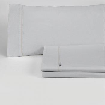 Juego de Sábanas Alexandra House Living Gris Perla Cama de 135/140 3 Piezas