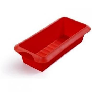 Lékué - Molde de silicona Rectangular, Rojo, 24cm