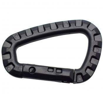Paquete de 2 hebillas mosquetón tácticas de combate, con forma de D, hecha de plástico de alta resistencia, herramienta EDC para bolsa mochila/llavero Molle