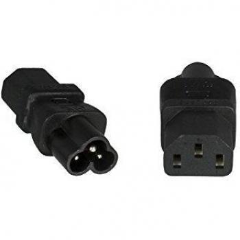 Adaptador de Corriente Microconnect C6 a C13 Hembra a Hembra Negro de Alta Calidad