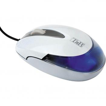 T'nB SROP036037 - Ratón (USB, Óptico, Portátil, Color blanco, 1,45m, Cable)
