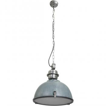 Lámpara colgante Bikkel en gris de Steinhauer - Plafón colgante Dome de hormigón gris, vidrio mate y metal de Sienna Lighting