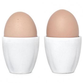 Huevera grand cru de acero de porcelana 2 pc