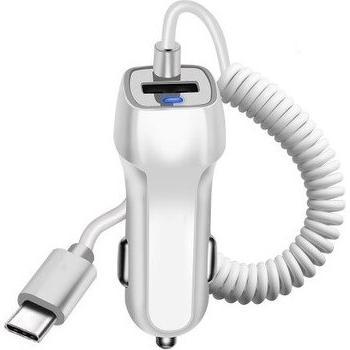 Cargador de Coche Rápido con Cable USB Tipo C para Samsung S10 y Xiaomi
