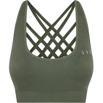 Born Living Yoga Top Deportivo Mujer Apamala Dark Olive S Sin Costuras