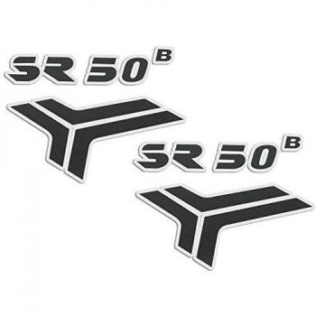 'Texto (pantalla) SR50 B para rodillas Chapa * Juego de Negro (= 2 unidades)
