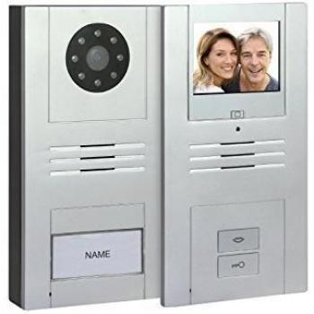 Intercomunicador de Video Quattroline Color con Apertura de Puerta, 3 Tonos de Llamada y Fuente de Alimentación 230VAC, Color Plata