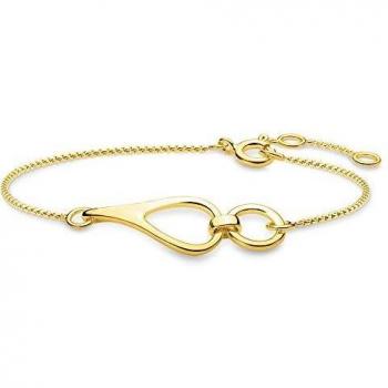 Thomas Sabo Women's Bracelet Heritage 925 Sterling Silver Yellow Gold Plated A1856-413-39-L19V, Yellow, Size: ONE SIZE
