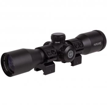 Hawke 3x32 XB Crossbow Scope with XB SR Reticle, 1/2 MOA adjustments, 1-inch tube, illuminated reticle, and match mounts