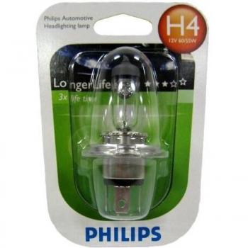 Bombilla Halógena Philips H4 Long Life Eco Vision 12V 60/55W