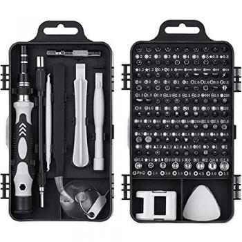 Juego de Destornilladores de Precisión,117 en 1 Herramientas Kit de Desmontar de Reparación para iPhones,PC,Smartphone,Cámara,Reloj,Gafas y otros aparatos electrónicos