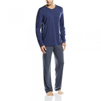 Palmers Pyjama Tiziano-Pijama de dos piezas Hombre,  
 Blau