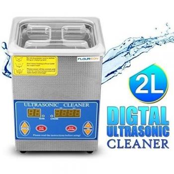 FLOUREON® 2L Limpiador ultrasonico Profesional Calentador con Patalla Digital Para liampar piezas metálicos Joyas/Gafas/Monedas/Relojes y muchos más. [ Limpieza ultrasónica ]