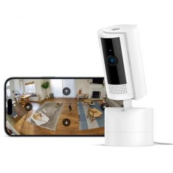 Cámara de Seguridad Interior Ring Pan-Tilt 1920 x 1080 Píxeles, Orientable y Ajustable en Blanco