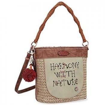 Anekke | Bolso hombro rafia naturaleza | Moderno, Casual y a la Moda | Para Mujeres | Tamaño Ideal para Ocasiones Especiales o para el Día a Día